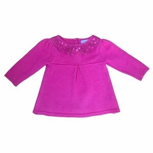 Maggie & Zoe Baby Girl Barbie Pink Knit Sweater Dress Sequins 6-9M